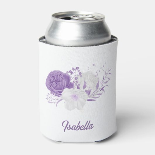Rafraîchisseur Pour Canette Mariage botanique romantique violet et blanc (Can devant)