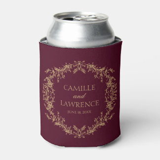 Rafraîchisseur Pour Canette Mariage cadre floral toile de Champagne Bourgogne