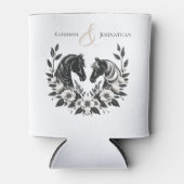 Rafraîchisseur Pour Canette Mariage campagnard-Chevaux et fleurs (Devant)