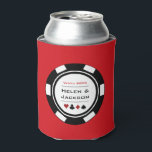Rafraîchisseur Pour Canette Mariage Casino Poker Chip Black White Red Vegas<br><div class="desc">Éblouissez les invités mariages avec ces jetons de poker noir,  blanc et rouge personnalisables peuvent refroidir! Cela ferait aussi un grand plaisir de rapporter la faveur.</div>