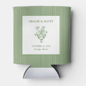 Rafraîchisseur Pour Canette Mariage classique vert floral sur mesure (Devant)