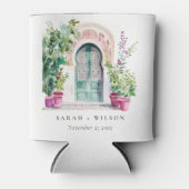 Rafraîchisseur Pour Canette Mariage d'aquarelle de porte marocaine tropicale (Devant)