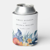 Rafraîchisseur Pour Canette Mariage d'aquarelle d'été florale tropicale (Can devant)