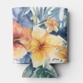 Rafraîchisseur Pour Canette Mariage d'aquarelle d'été florale tropicale (Dos)