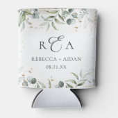 Rafraîchisseur Pour Canette Mariage d'aquarelle fleurie verte (Devant)