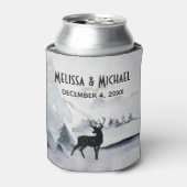 Rafraîchisseur Pour Canette Mariage d'aquarelle gris-rustique (Can devant)