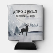 Rafraîchisseur Pour Canette Mariage d'aquarelle gris-rustique (Dos)