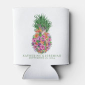 Rafraîchisseur Pour Canette Mariage d'aquarelle tropicale à ananas (Dos)