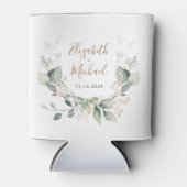 Rafraîchisseur Pour Canette Mariage d'aquarelle verte (Devant)