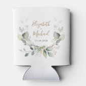 Rafraîchisseur Pour Canette Mariage d'aquarelle verte (Dos)