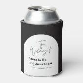 Rafraîchisseur Pour Canette mariage d'arche noir et blanc (Can devant)