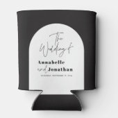 Rafraîchisseur Pour Canette mariage d'arche noir et blanc (Dos)