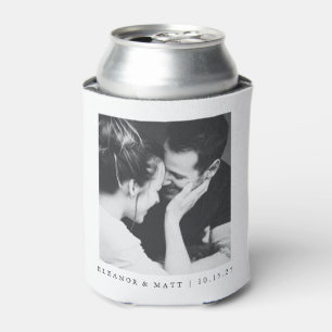 Rafraîchisseur Pour Canette Mariage de couple photo personnalisé minimaliste n