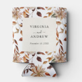 Rafraîchisseur Pour Canette Mariage de Fleur sauvage Boho rustique Can Cooler (Dos)