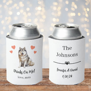 Rafraîchisseur Pour Canette Mariage de malamut personnalisé peut refroidir