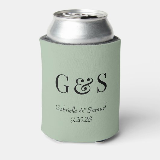 Rafraîchisseur Pour Canette Mariage de mariée et de chambre Monogram moderne G (Can Dos)