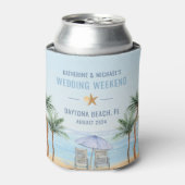 Rafraîchisseur Pour Canette Mariage de plage personnalisé peut refroidir (Can devant)