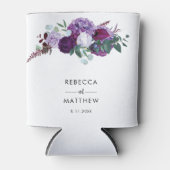 Rafraîchisseur Pour Canette Mariage de script d'aquarelle florale (Devant)