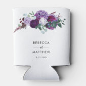 Rafraîchisseur Pour Canette Mariage de script d'aquarelle florale (Dos)