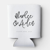 Rafraîchisseur Pour Canette Mariage décontracté manuscrit personnalisé (Dos)