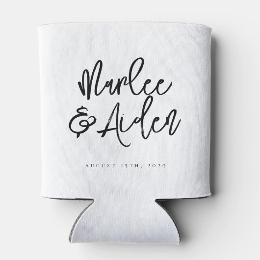 Rafraîchisseur Pour Canette Mariage décontracté manuscrit personnalisé (Dos)