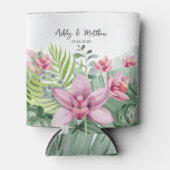 Rafraîchisseur Pour Canette Mariage d'été Plage tropicale (Devant)