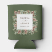 Rafraîchisseur Pour Canette Mariage d'hiver vert (Dos)