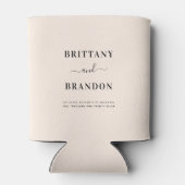 Rafraîchisseur Pour Canette Mariage élégant rose-rose moderne (Dos)