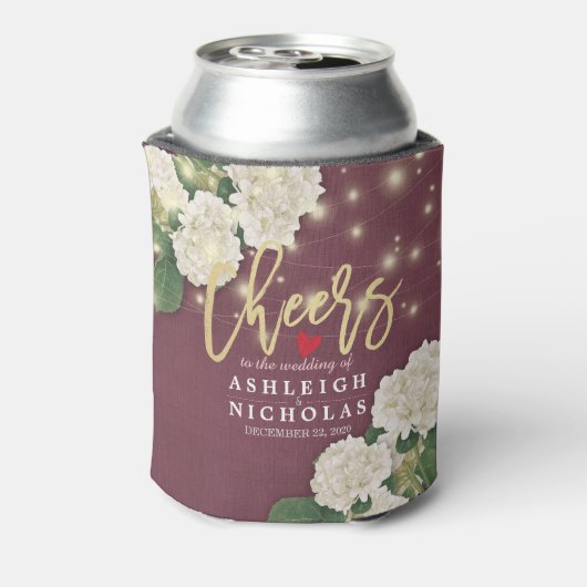 Rafraîchisseur Pour Canette Mariage encourage à aimer Chic Hydrangea String Li (Can Dos)