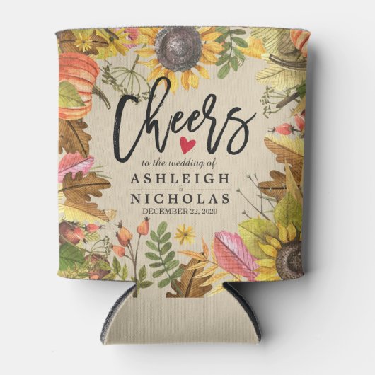 Rafraîchisseur Pour Canette Mariage encourage à aimer les Citrouilles d'érable (Devant)