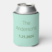 Rafraîchisseur Pour Canette Mariage Faveur Monogramme Coeur Wreath Green Paste (Can Dos)