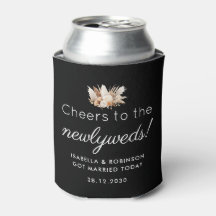 Mariage Favor Cheers aux nouveaux mariés Noir