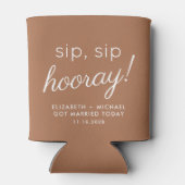 Rafraîchisseur Pour Canette Mariage Favor Sip Sip Hooray Terracotta (Dos)