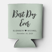 Rafraîchisseur Pour Canette Mariage Favoriser le meilleur jour jamais Sage (Devant)