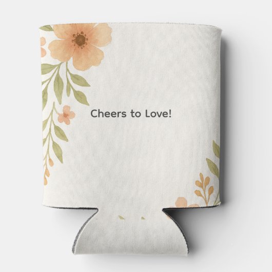 Rafraîchisseur Pour Canette Mariage Fleur sauvage rustique peut refroidir (Dos)