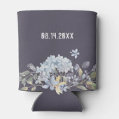 Rafraîchisseur Pour Canette Mariage floral bleu Dusty (Dos)