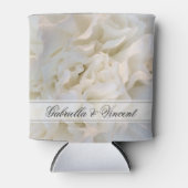 Rafraîchisseur Pour Canette Mariage Floral Carnation Blanche Favoriser (Devant)