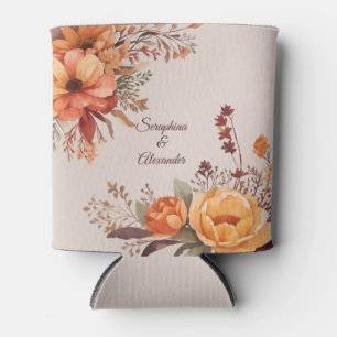 Rafraîchisseur Pour Canette Mariage Floral Rustique Aquarelle d'Automne