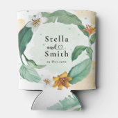 Rafraîchisseur Pour Canette Mariage floral tropical coloré (Dos)