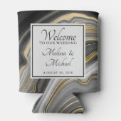 Rafraîchisseur Pour Canette Mariage Géode Gold & Grey Agate (Dos)