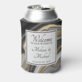 Rafraîchisseur Pour Canette Mariage Géode Gold & Grey Agate (Can Dos)