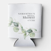 Rafraîchisseur Pour Canette Mariage Minimaliste Eucalyptus (Devant)