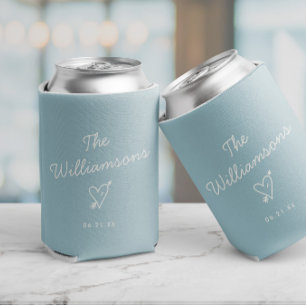 Rafraîchisseur Pour Canette Mariage minimaliste moderne Nom simple