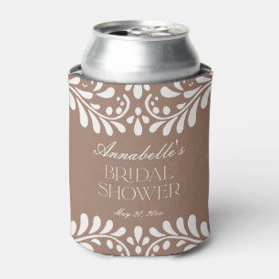 Rafraîchisseur Pour Canette Mariage Mocha Brown Talavera Fête Espagnole Cérémo