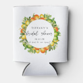 Rafraîchisseur Pour Canette Mariage Moderne d'Été Oranges Citron Citrus (Devant)