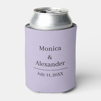 Rafraîchisseur Pour Canette Mariage Moderne Minimaliste Monogramme Lilas Viole