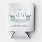 Rafraîchisseur Pour Canette Mariage Monogram Crest Logo Classic Can Cooler (Devant)