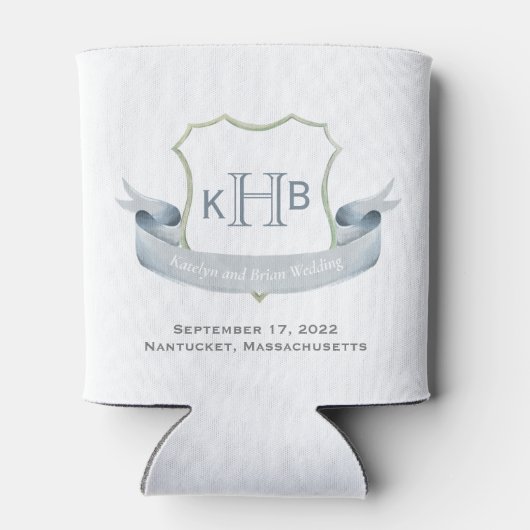 Rafraîchisseur Pour Canette Mariage Monogram Crest Logo Classic Can Cooler (Dos)