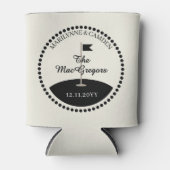 Rafraîchisseur Pour Canette Mariage Monogramme Date Golf Thème (Devant)