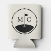 Rafraîchisseur Pour Canette Mariage Monogramme Date Golf Thème (Dos)